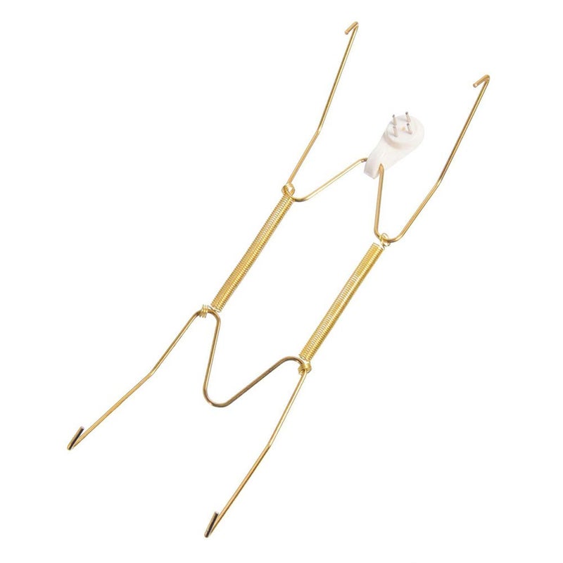 lasenersm 6 Pieces 8" Plate Hangers Invisible Wall Plate Hanger Spring Style Invisible Plate Tray Display Hanger Holds Decorative Plate Hanger 7.5" to 8.5" Plate, Golden-Color - Image 2